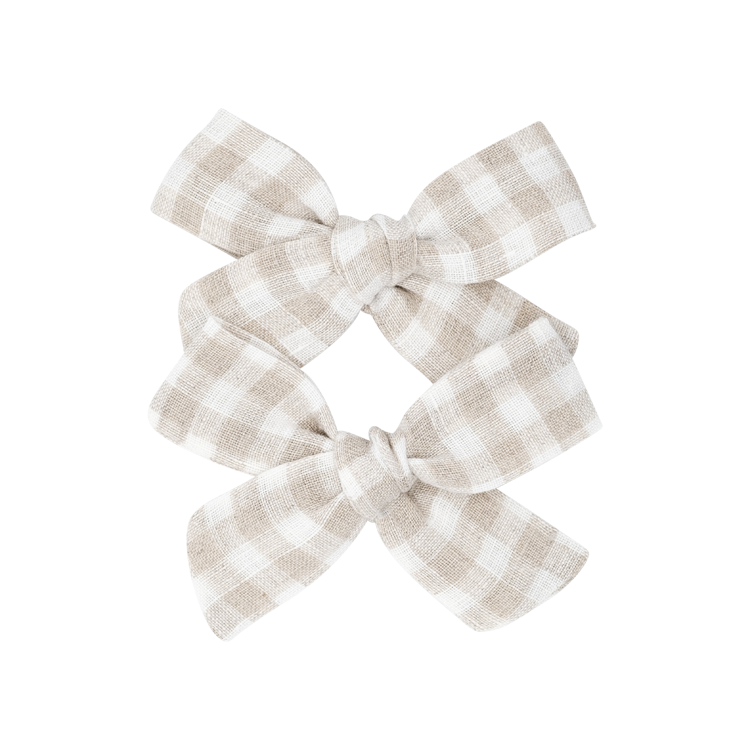 Gingham Grey - Petit Frankie Bow