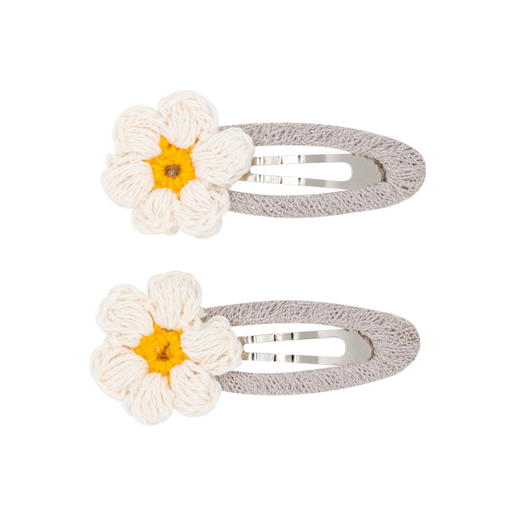 Knitted Jasmine - Grey Clip