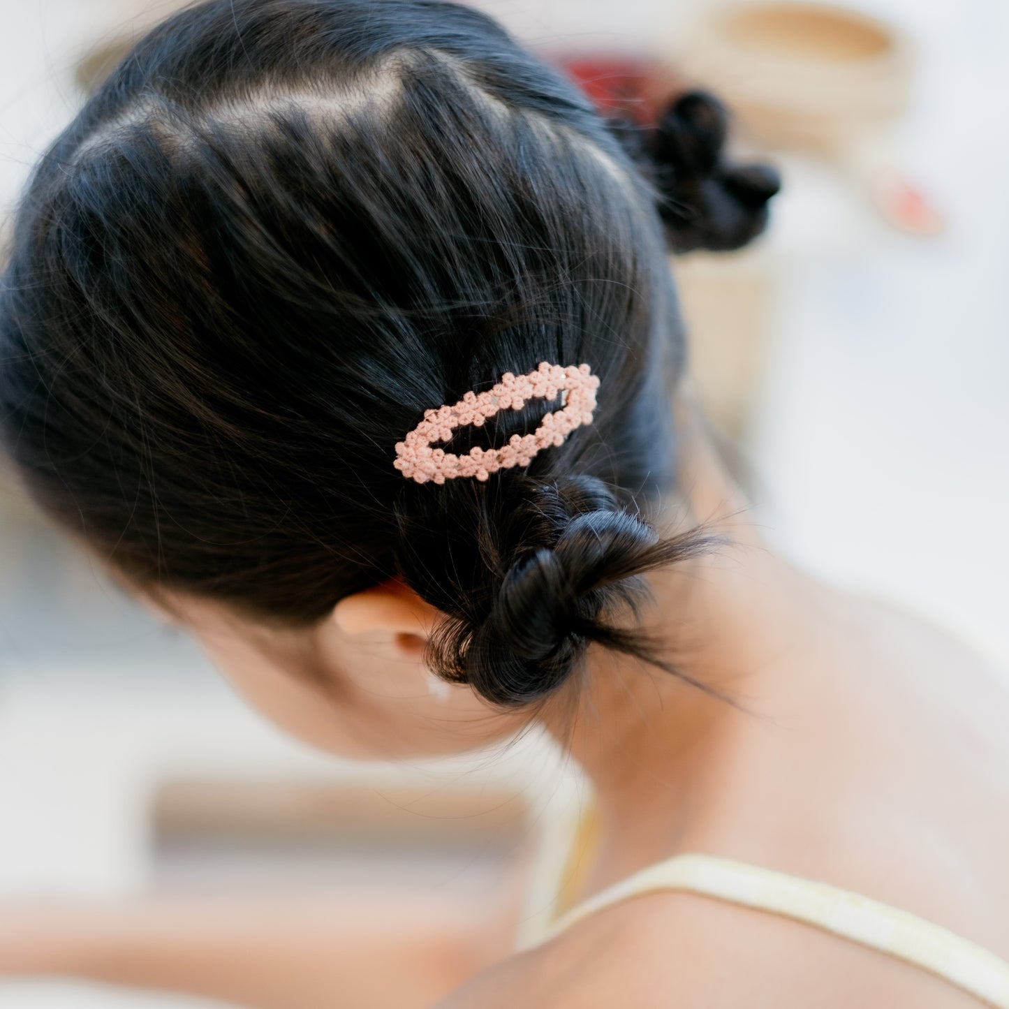 Powder Peach Flower - Clip