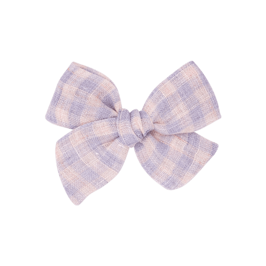 Gingham Mermaid – Large Pinwheel Bow