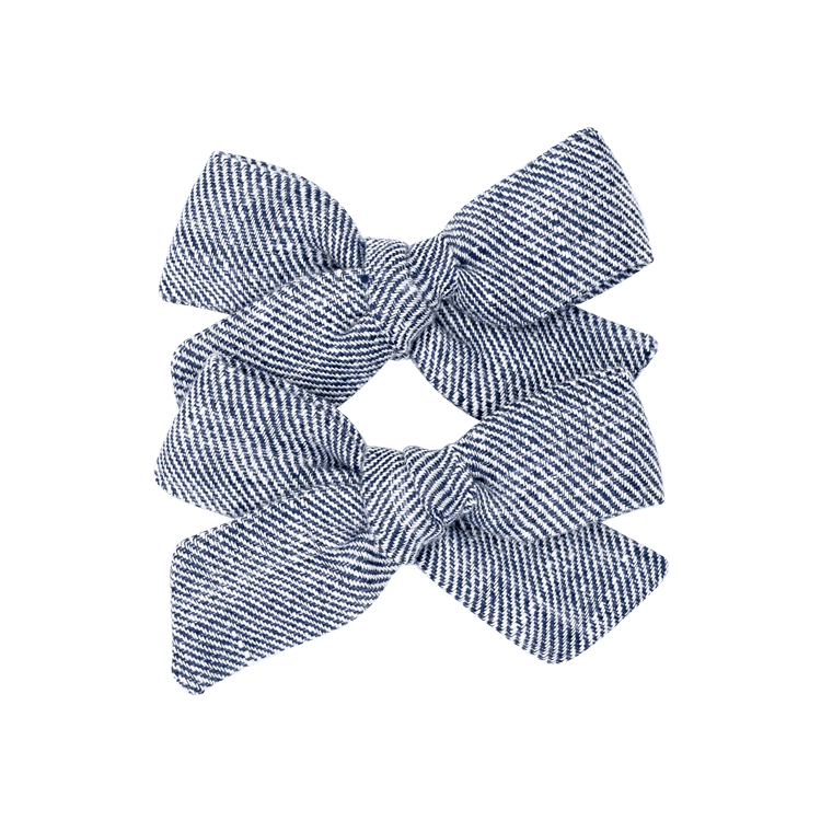 Linen Denim – Petit Frankie Bow