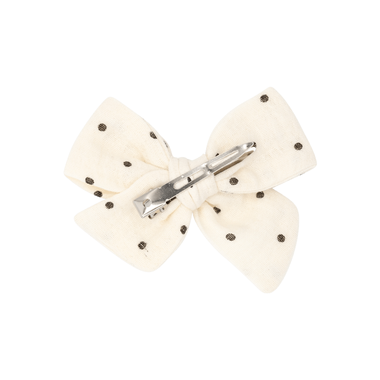 Cookies and Cream – Large Pinwheel Bow – Clip
