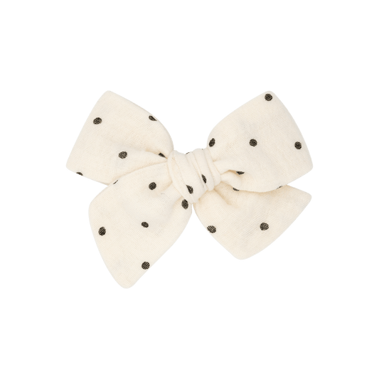 Cookies and Cream – Large Pinwheel Bow