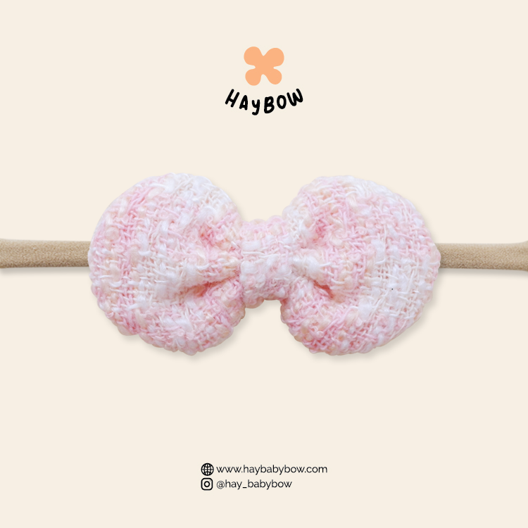 Flamingo – Knit Minnie Bow – Nylon Headband