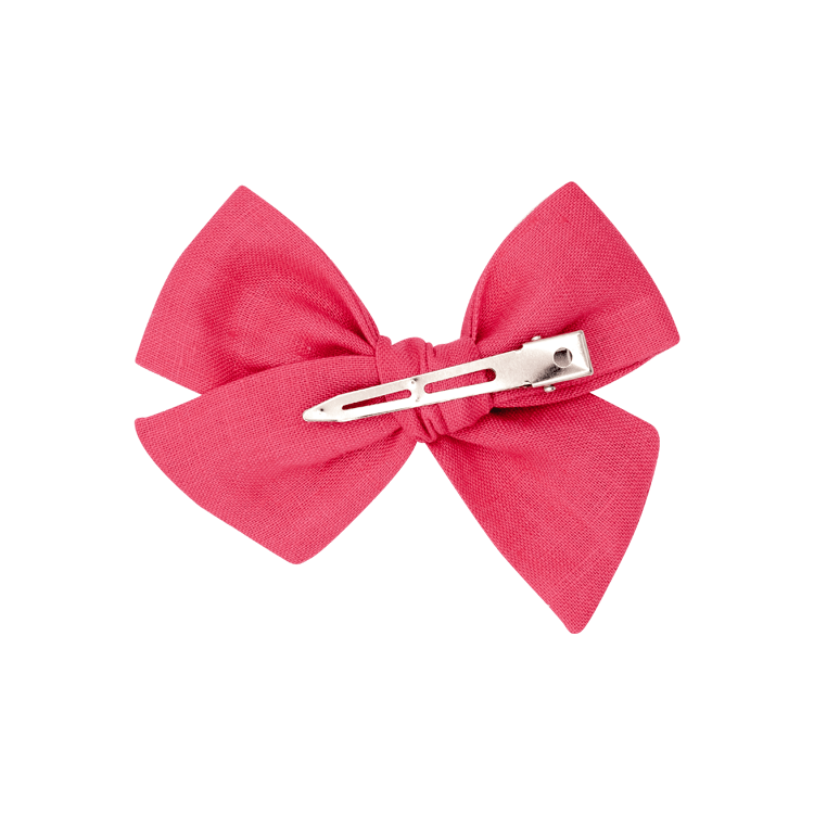 Sharp Pink – Large Pinwheel Bow – Clip