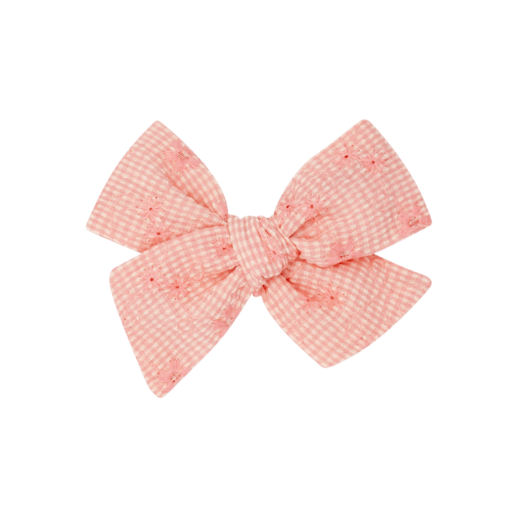 Textured Pink Poppy – Large Pinwheel Bow