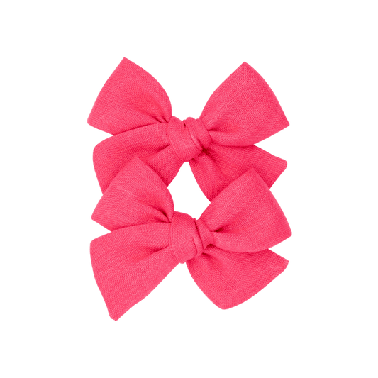 Sharp Pink – Petit Pinwheel Bow